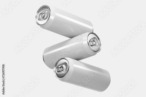 drink soda can mockup with minimal scene