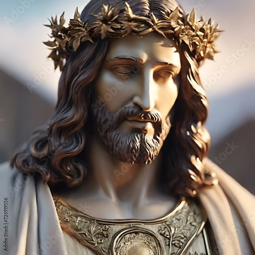 Closeup of the Statue of Jesus, AI-generated. © Wirestock