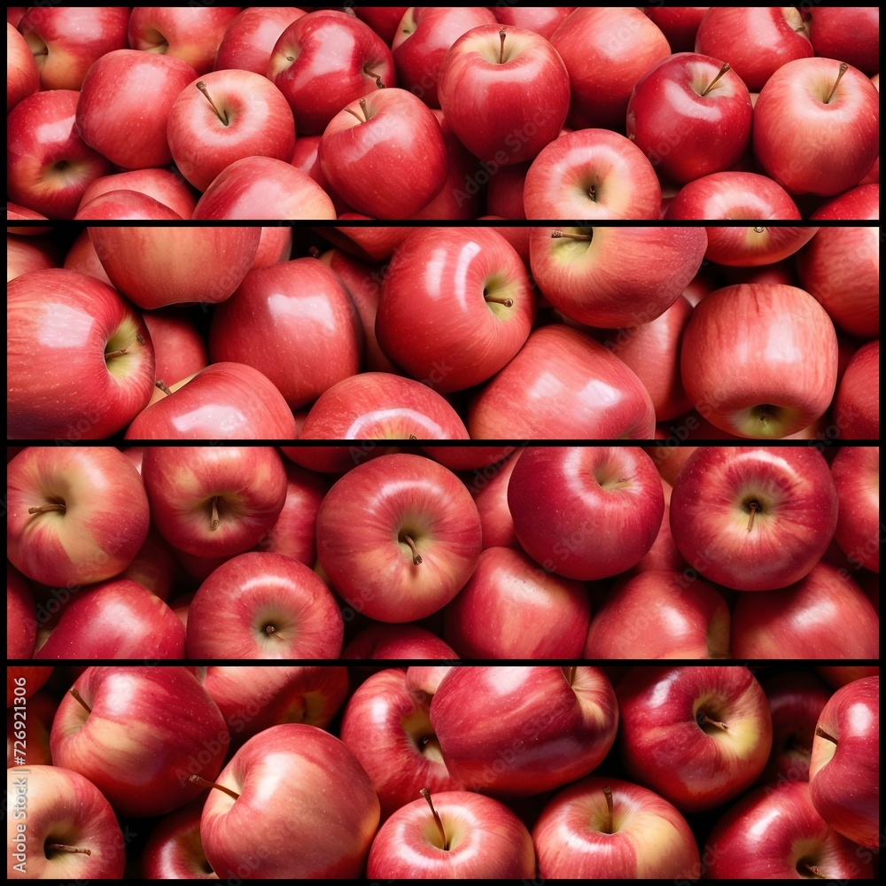 Green apples shoots banners composition Green apples shoots banners composition