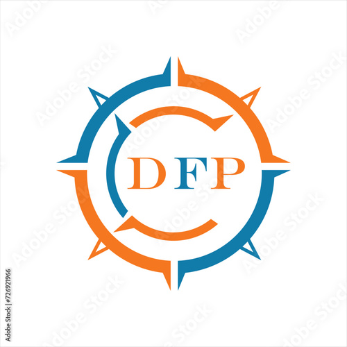 DFP letter design. DFP letter technology logo design on a white background. DFP Monogram logo design for entrepreneur and business