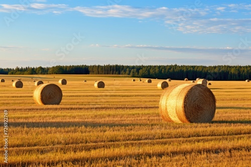 a vast serene hay field