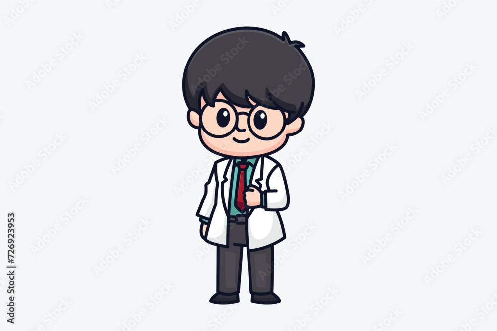 Cute Doctor Cartoon Character Illustration Cute Doctor Cartoon Character Illustration