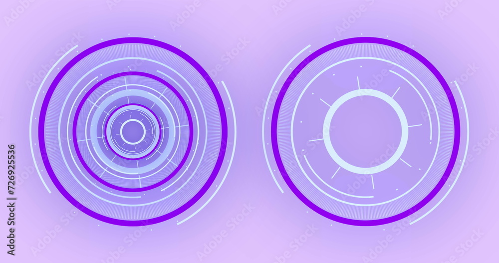 Image of two scopes scanning on purple background Image of two scopes scanning on purple background