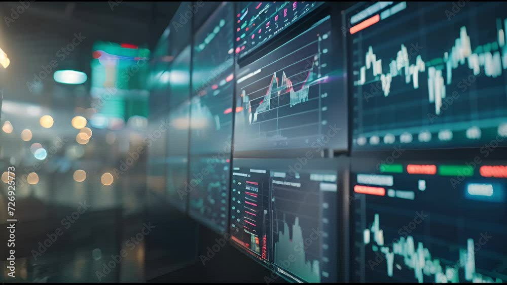 stock data monitor analyzing data stock market in monitoring room on the data presented in the chart, forex trading graph, stock exchange trading online, financial investment stock data monitor analyzing data stock market in monitoring room on the data presented in the chart, forex trading graph, stock exchange trading online, financial investment