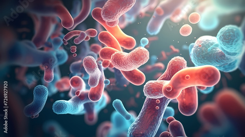 Macroscopic observation of organisms bacteria and cells and viruses under laboratory microscope