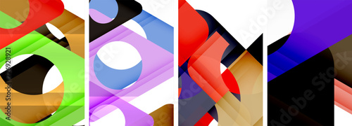Abstract background set, showcasing a dynamic interplay of triangles. Fusion of modern design and geometric allure