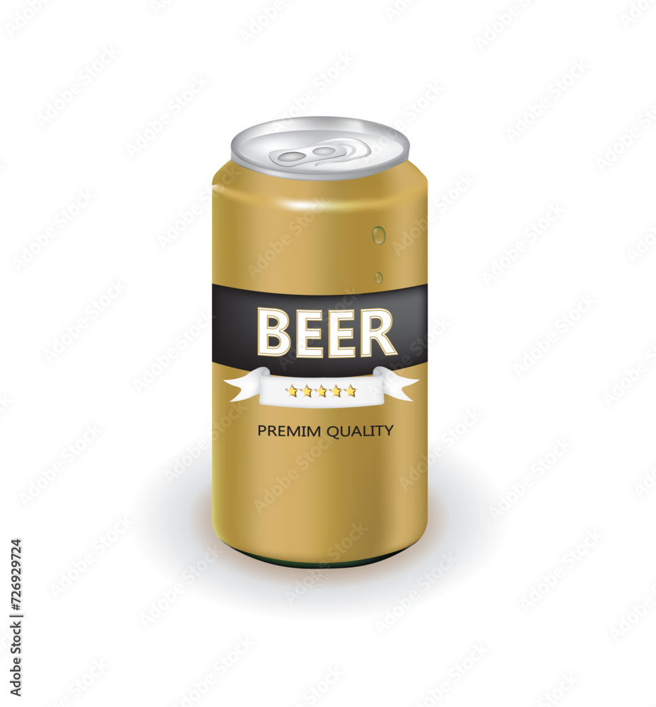 Metal beer can, vector illustration Metal beer can, vector illustration