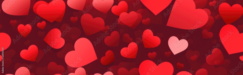 Red Hearts Header banner background Red Hearts Header banner background