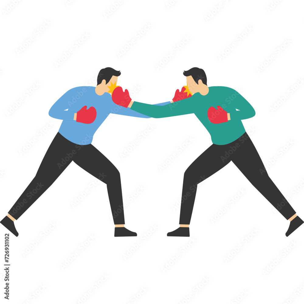 Confrontation with business competitors, Vector illustration design concept in flat style
Confrontation with business competitors, Vector illustration design concept in flat style
