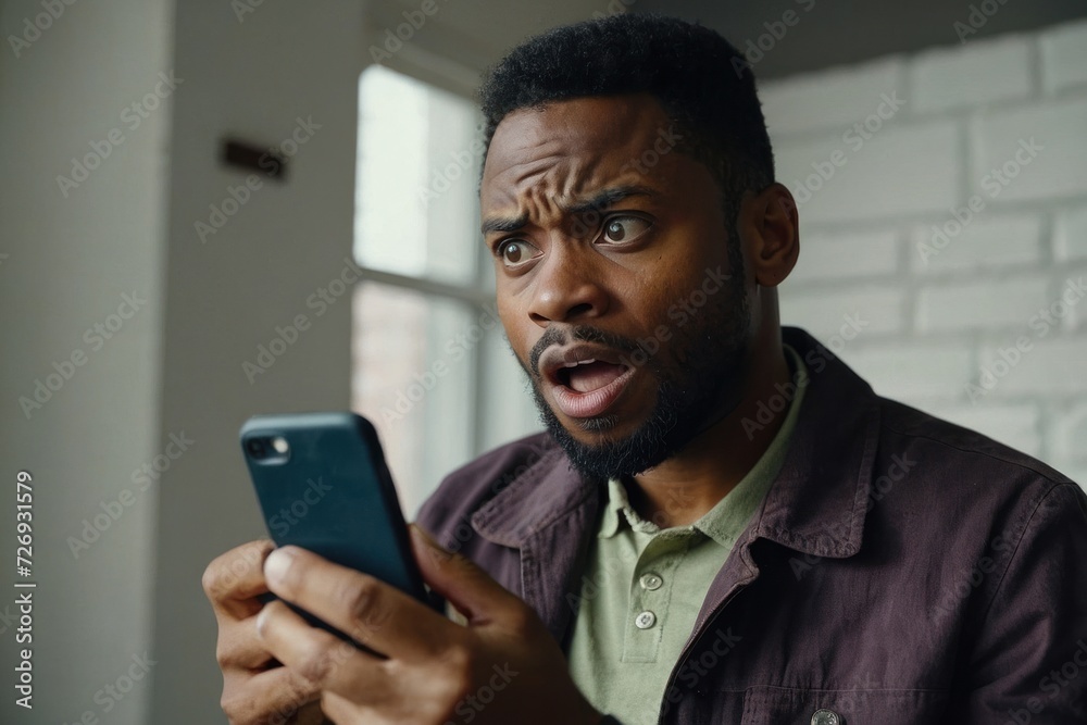 Smiling businessman standing, holding a mobile phone and texting, conveying a casual and handsome look, while engaged in business communication Smiling businessman standing, holding a mobile phone and texting, conveying a casual and handsome look, while engaged in business communication