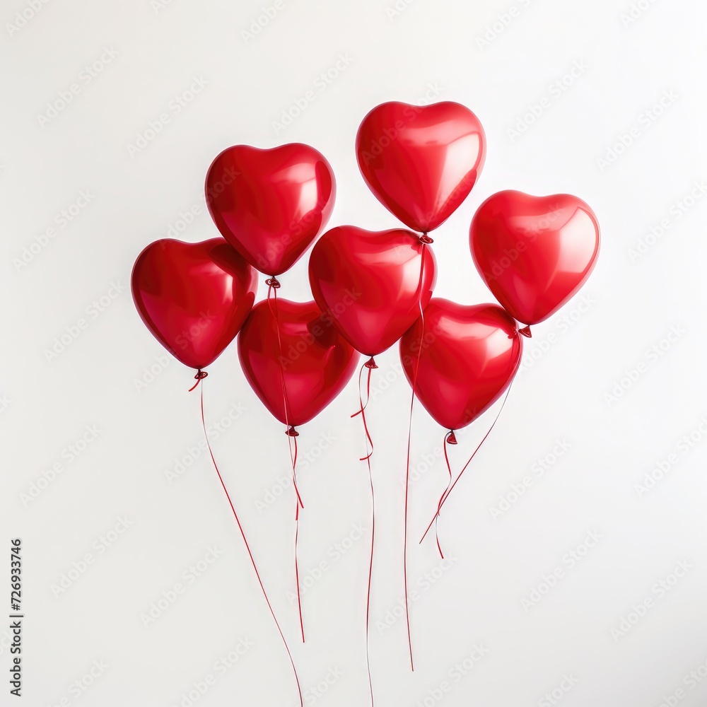 heart red balloons