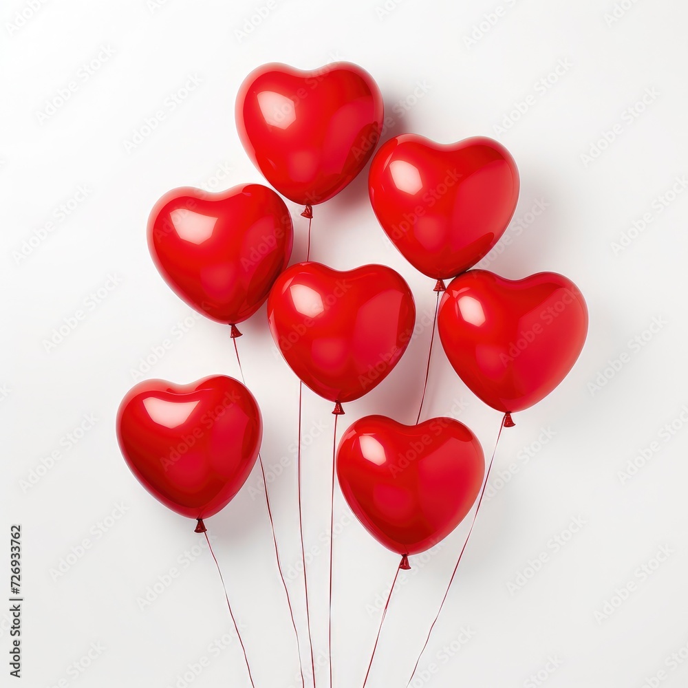 heart red balloons