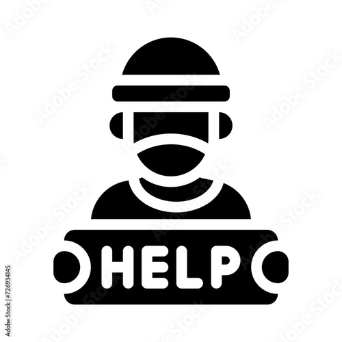 help glyph icon