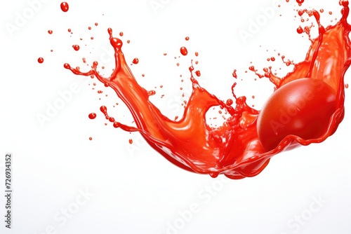 ketchup splash in the air