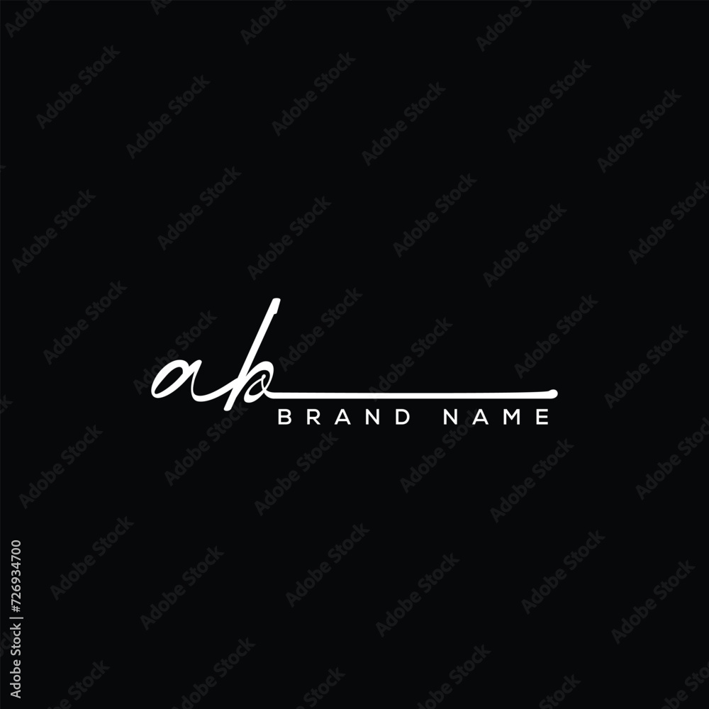 AB letter beauty handwriting vector logo.
AB letter beauty handwriting vector logo.