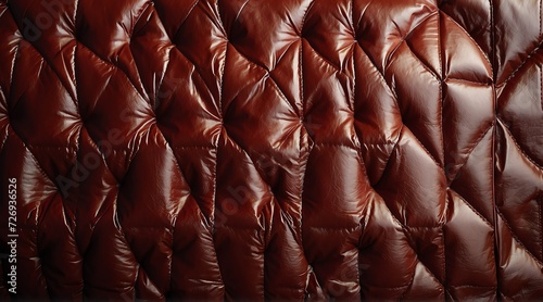 Premium luxury red leather surface texture background from Generative AI