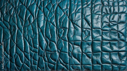 Premium luxury light blue leather surface texture background from Generative AI