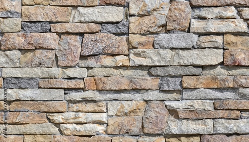 A seamless texture of rock walling material. A stone veneer that is applied to the walls of buildings