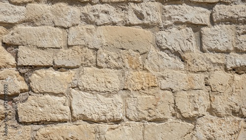 Old beige stone wall background texture