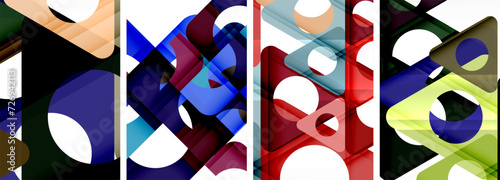 Abstract background set, showcasing a dynamic interplay of triangles. Fusion of modern design and geometric allure