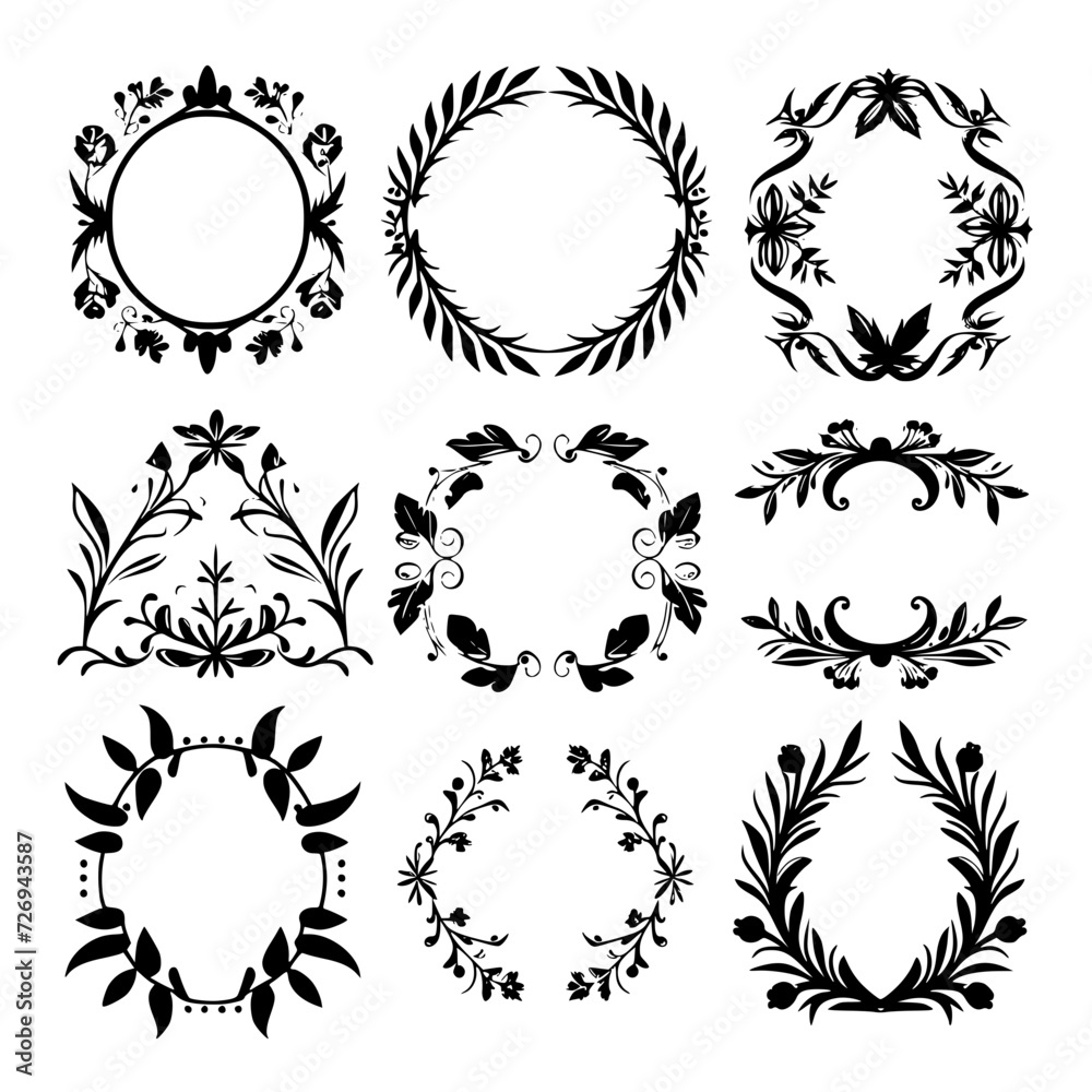 wreath svg, wreath png, wreath frame, frame svg, frame illustration, wreath illustration, frame, vector, vintage, floral, design, decoration, pattern, ornament, border, illustration, flower, ornate,