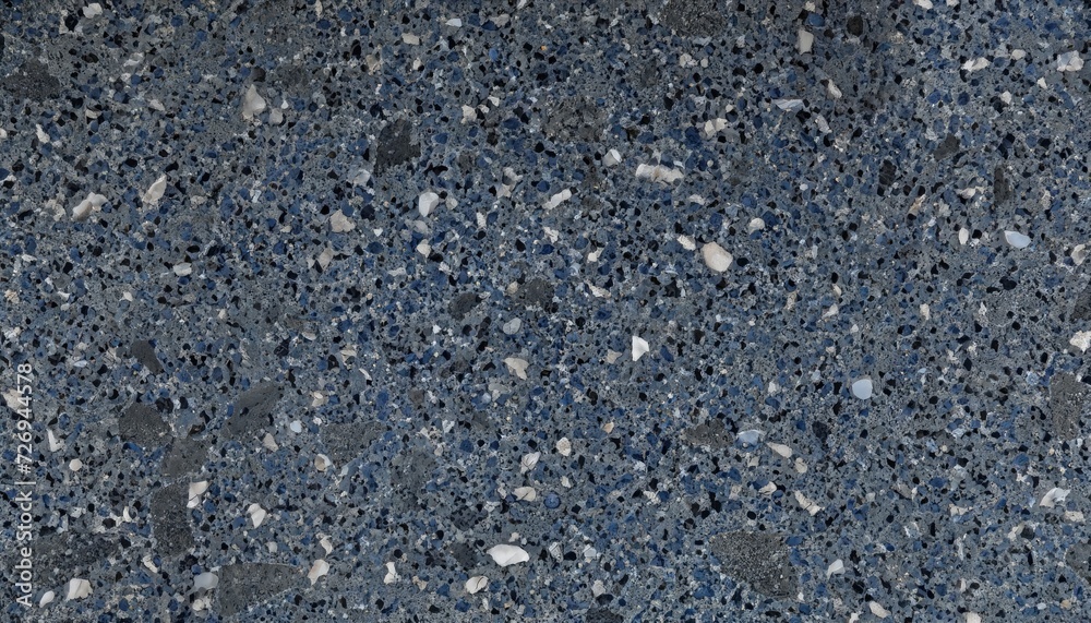 Wall terrazzo texture gray-blue of stone granite black background Wall terrazzo texture gray-blue of stone granite black background