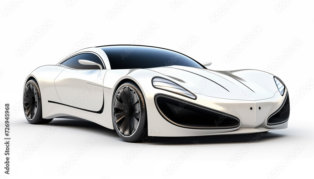 A car on a white background, isolated