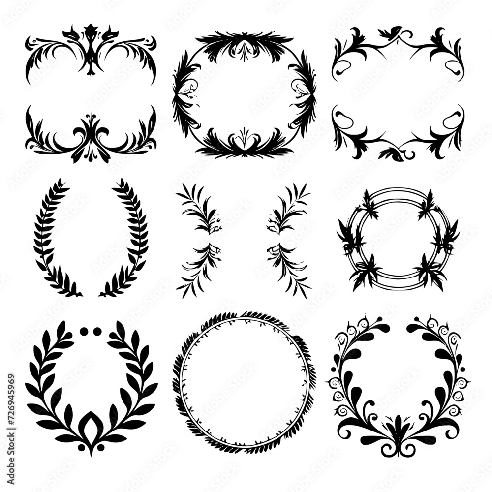 wreath svg, wreath png, wreath frame, frame svg, frame illustration, wreath illustration, frame, vector, vintage, floral, design, decoration, pattern, ornament, border, illustration, flower, ornate, a
