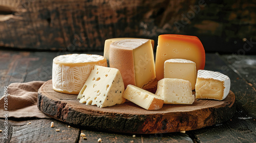Assorted Types of Cheese on Table