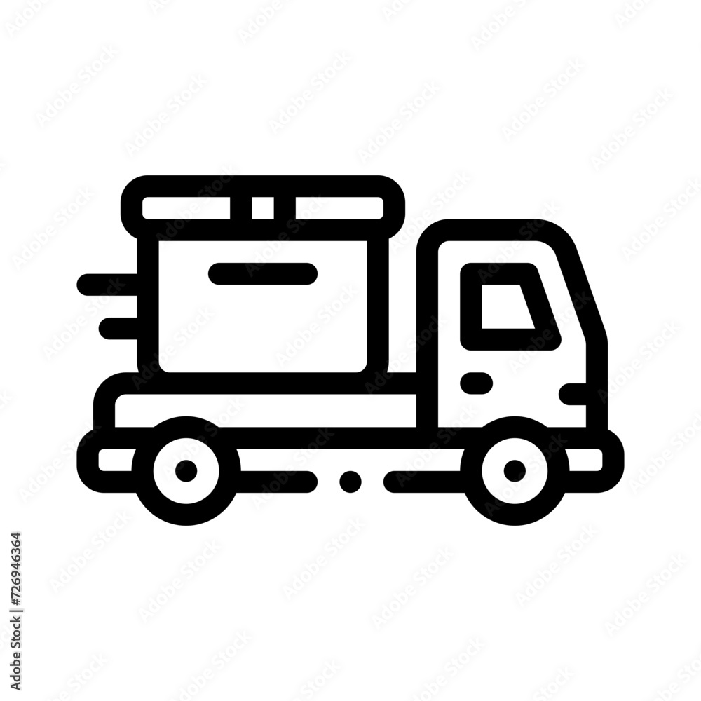 delivery truck line icon