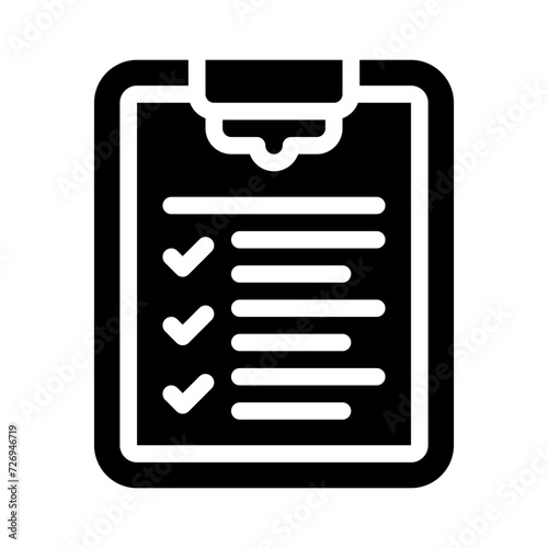 checklist glyph icon