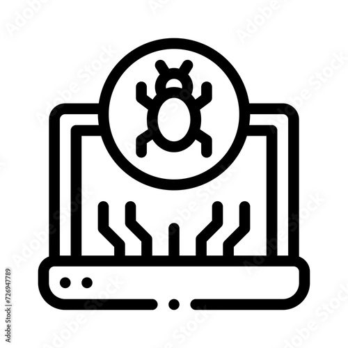 malware line icon