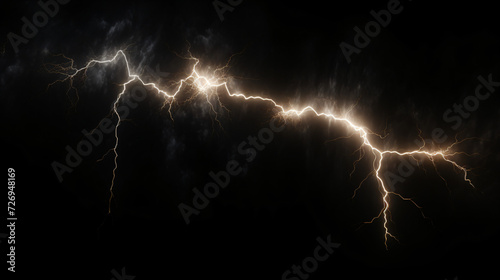 Lightning with black background