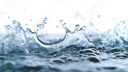 Water splashing above white background  generative ai