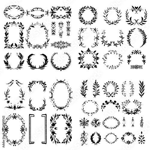 wreath SVG, wreath png, wreath frame, frame svg, frame illustration, wreath illustration, frame, vector, vintage, floral, design, decoration, pattern, ornament, border, illustration, flower, ornate, a