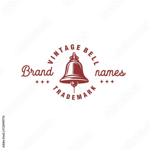 bell vintage emblem logo vector graphic template
