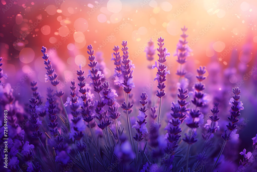 Fototapeta premium peaceful lavender fields