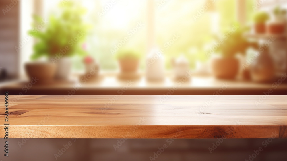 top counter wood blur kitchen background at home in the morning top counter wood blur kitchen background at home in the morning