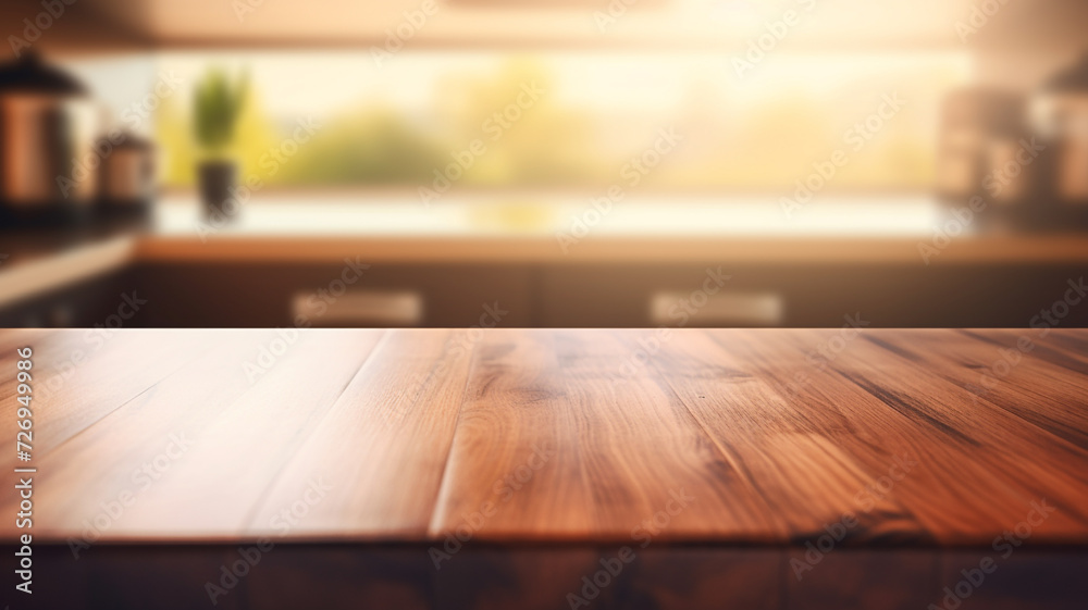 top counter wood blur kitchen background at home in the morning top counter wood blur kitchen background at home in the morning