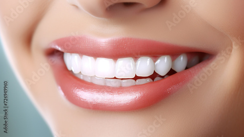 woman smiling with clean teeth. used for a dental ad. isolated on white background