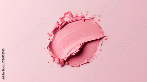 cream blush swatch in the shape of a circle on light pink background