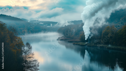 Smoke, chimneys and landscape. © Janis Smits