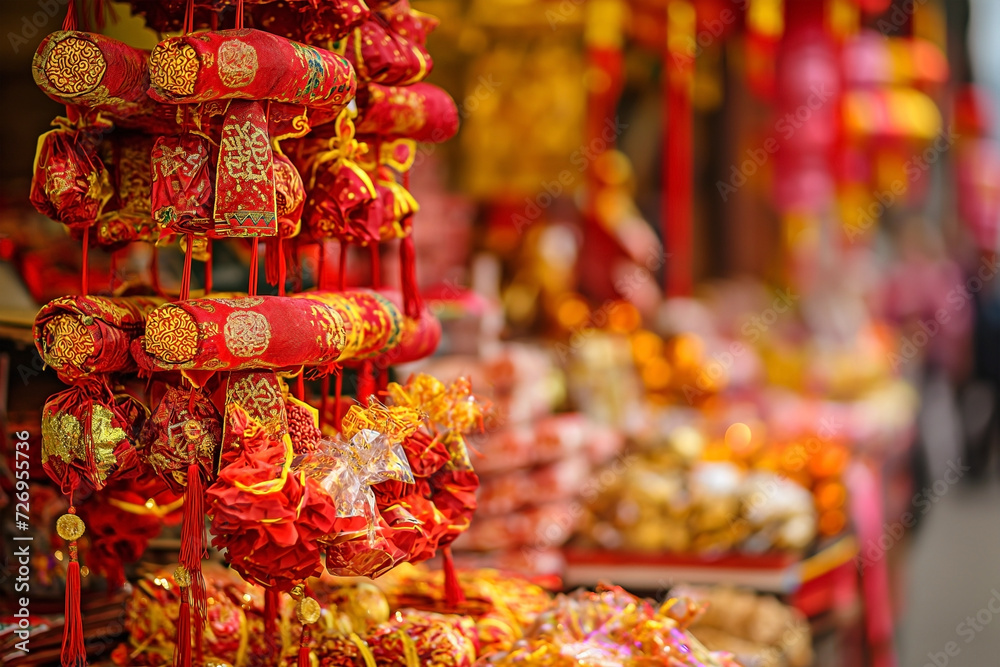 Chinese new year decoration used to decorate homes during the new year for celebrate spring festival