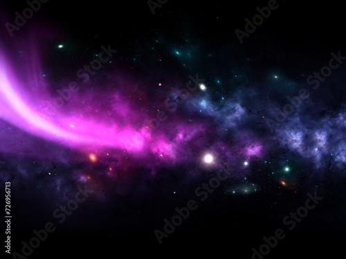 science fiction wallpaper. Beauty of deep space. Colorful graphics for background  like water waves  clouds  night sky  universe  galaxy  Planets