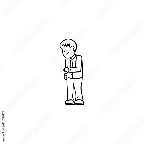 coloring poses of black and white office people office