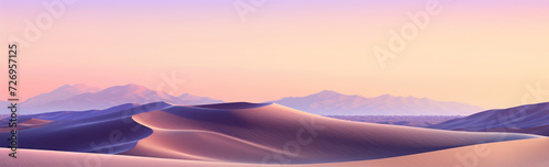 sunrise over dunes in the desert
