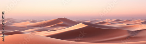 sunrise over dunes in the desert
