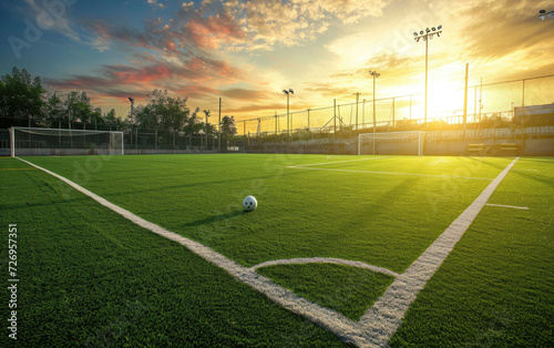 view of soccer field stadiumConcept of outdoot sport