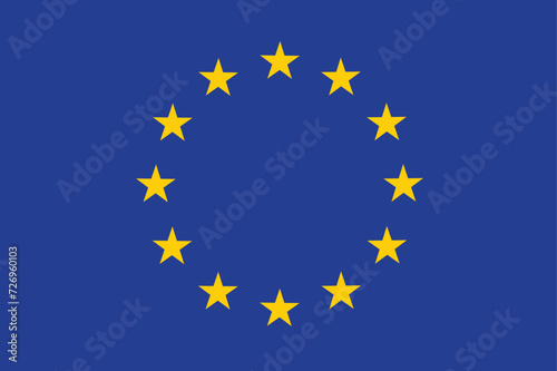 European Union Flag. Editable Clip Art.