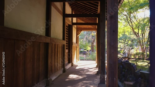 4k Slow motion tilt of Buddhist Temple, Gotokuji Temple in Setagaya Tokyo photo